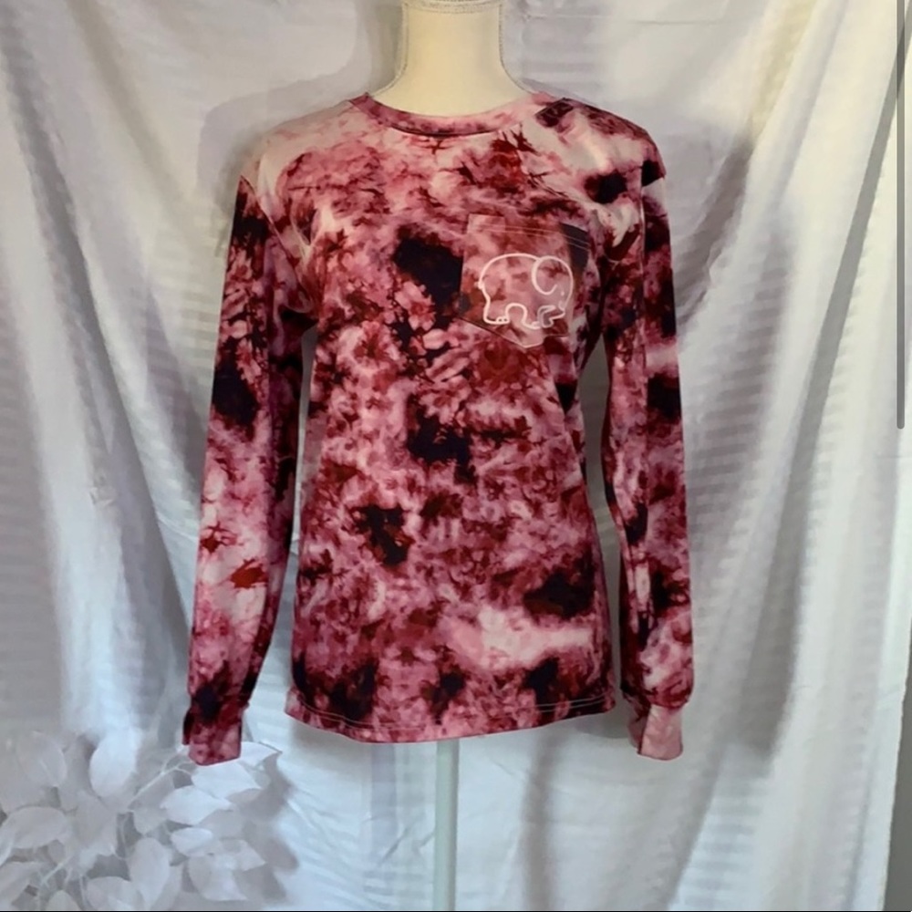 Ivory Ella Tie Die Long Sleeve Tee